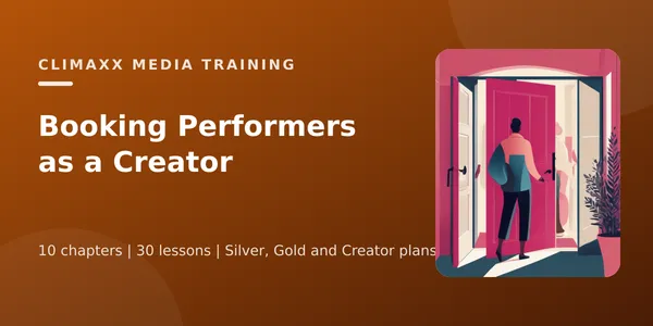 Booking Performers as a Creator course cover
